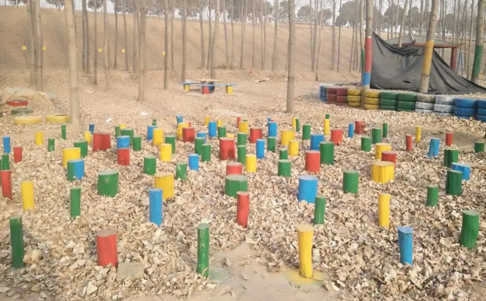 廣州拓展項(xiàng)目-梅花樁